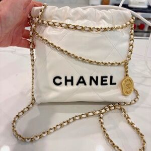 Brand New White Chanel 22 Mini Bag